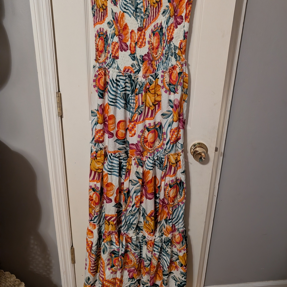 Floral Strapless Maxi Dress